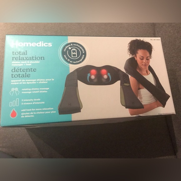 New Rechargeable Neck and Shoulder Massager - Shiatsu with Heat - Cordless - Picture 2 of 5